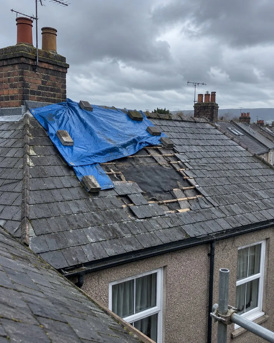 Storm damage and insurance work in Axminster